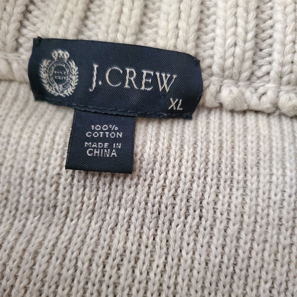 J crew organic cotton half  zip sweater - Picture 2 of 3